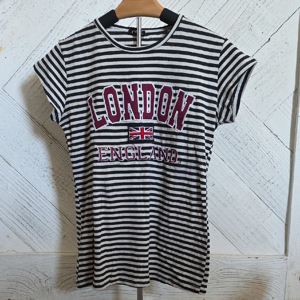 Striped London England T-Shirt